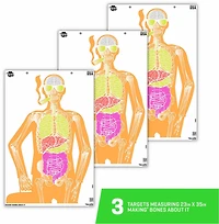 Allen Company EZ Aim Fun Makin' Bones About It Silhouette Paper Shooting Targets 3-Pack