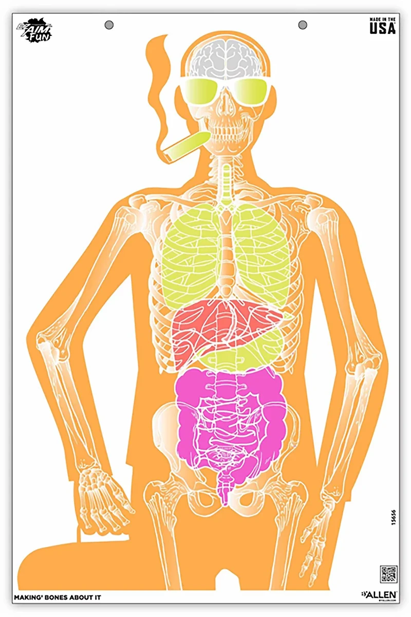 Allen Company EZ Aim Fun Makin' Bones About It Silhouette Paper Shooting Targets 3-Pack