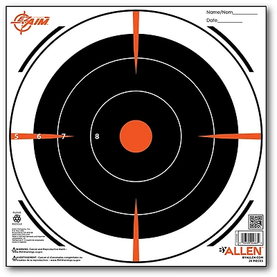 Allen Company EZ Aim 8 in Paper Bullseye Targets 26-Pack