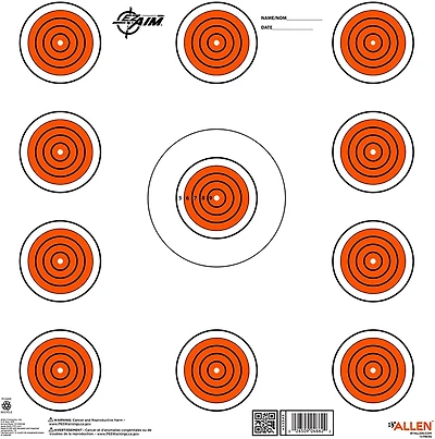 Allen Company EZ Aim 12 in Square Paper Shooting Targets 13-Pack