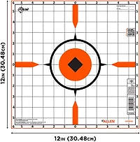 Allen Company EZ Aim Sight-in Grid Rigid Paper Shooting Targets 10-Pack