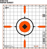 Allen Company EZ Aim Sight-in Grid Rigid Paper Shooting Targets 10-Pack