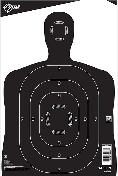 Allen Company EZ Aim 12 in W x 18 in H Silhouette Paper Shooting Targets 25-Pack