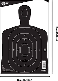 Allen Company EZ Aim 12 in W x 18 in H Silhouette Paper Shooting Targets 25-Pack