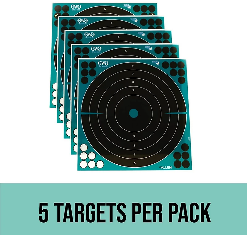 Girls With Guns 12 in W x 12 in H Adhesive Splash Reactive Paper Shooting Targets 5-Pack