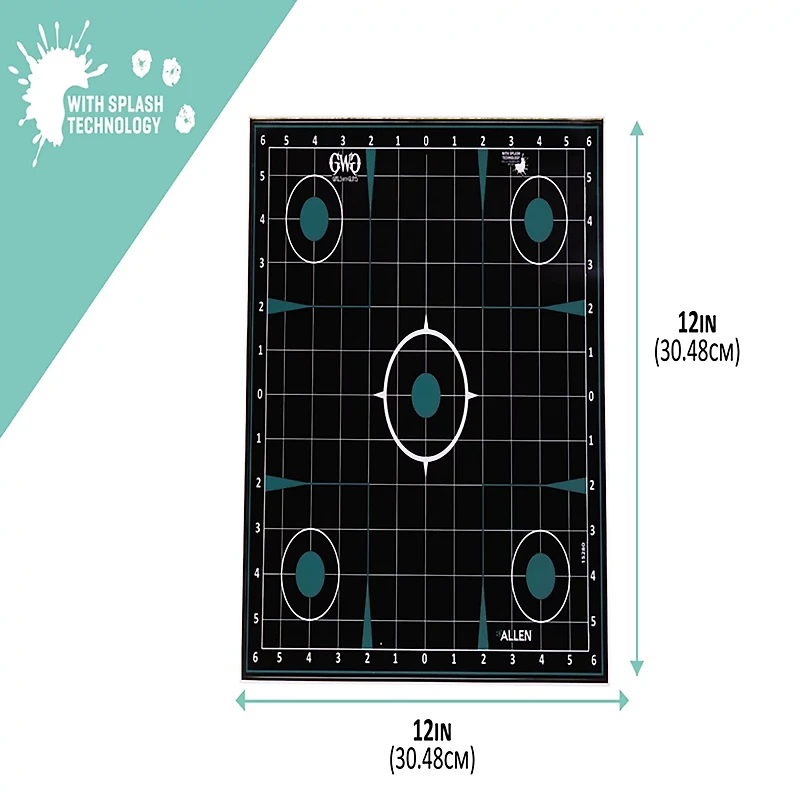 Girls With Guns 12 in W x 12 in H Adhesive Splash Reactive Paper Shooting Targets 5-Pack
