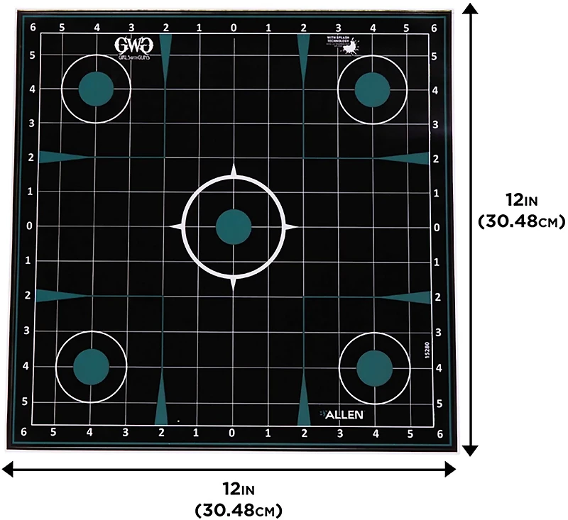 Girls With Guns 12 in W x 12 in H Adhesive Splash Reactive Paper Shooting Targets 5-Pack
