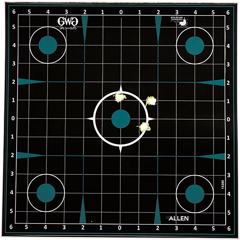 Girls With Guns 12 in W x 12 in H Adhesive Splash Reactive Paper Shooting Targets 5-Pack