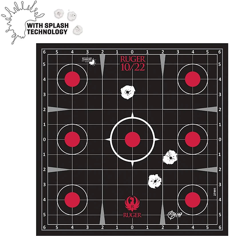 Allen Company Ruger 10/22 Splash Reactive Adhesive Paper Targets 5-Pack