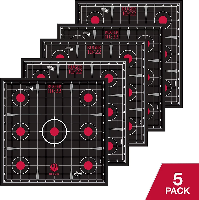 Allen Company Ruger 10/22 Splash Reactive Adhesive Paper Targets 5-Pack