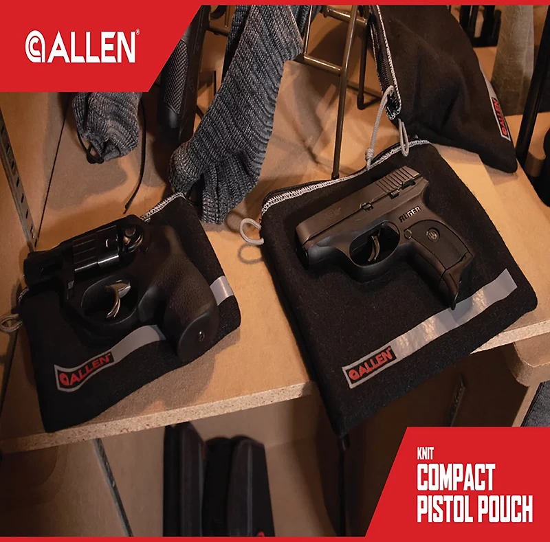 Allen Company Lockable 5 to 7 Handgun Storage Pouch with Writeable ID Label