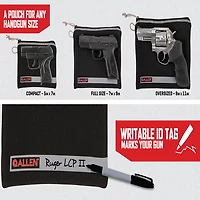 Allen Company Lockable 5 to 7 Handgun Storage Pouch with Writeable ID Label