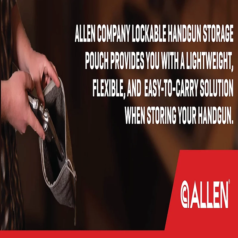Allen Company Lockable 5 to 7 Handgun Storage Pouch with Writeable ID Label