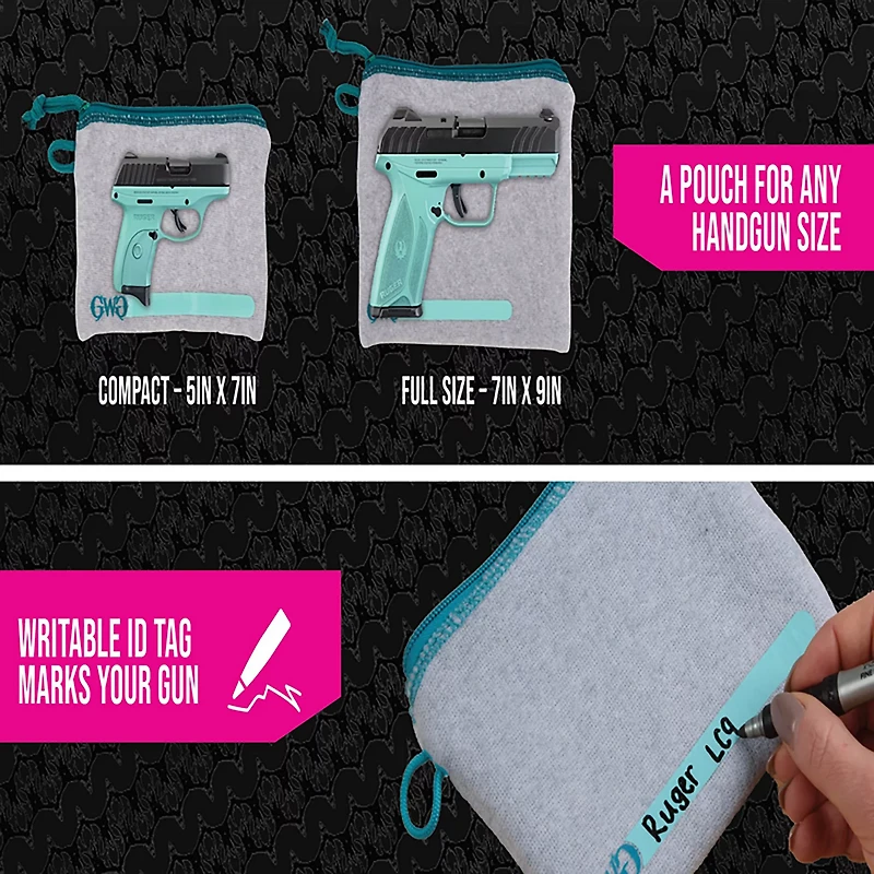 Girls With Guns Lockable Handgun Storage Pouch with Writable ID Label