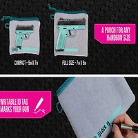 Girls With Guns Lockable Handgun Storage Pouch with Writable ID Label