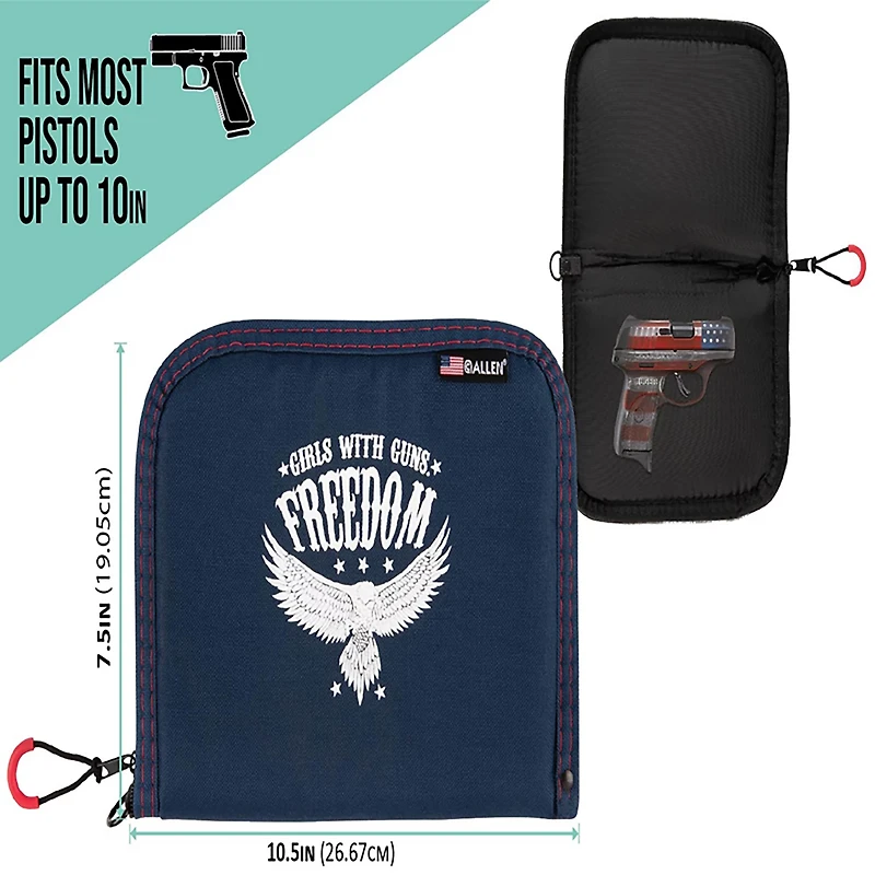 Girls With Guns 10 in Lockable Freedom Handgun Case