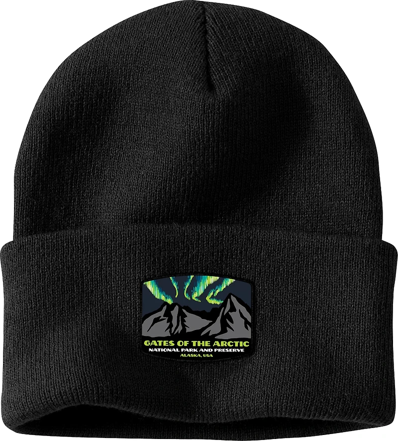 Carhartt Men's Knit Cuffed Gates of the Arctic National Park Patch Beanie