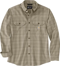 Carhartt Men's Loose Fit Midweight Chambray Long Sleeve Plaid Shirt