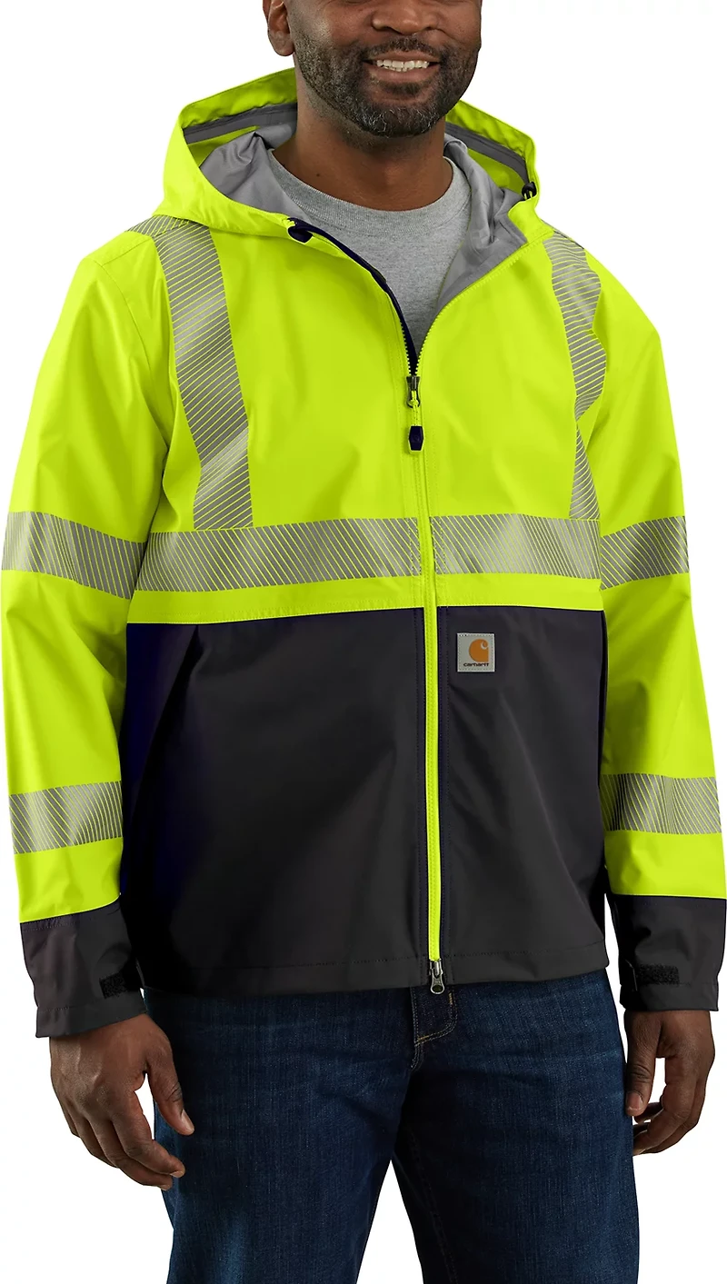 Carhartt Men's Hi-Vis Storm Defender Loose Fit Lightweight Class 3 Jacket