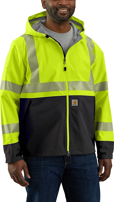 Carhartt Men's Hi-Vis Storm Defender Loose Fit Lightweight Class 3 Jacket
