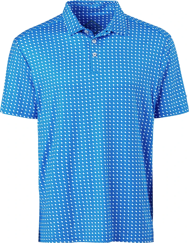 BURLEBO Men's Texas Pride Performance Polo Shirt