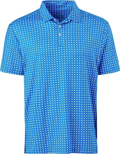 BURLEBO Men's Texas Pride Performance Polo Shirt