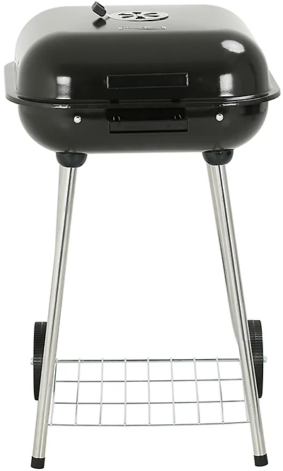 Master Cook 18 in Portable Charcoal Square Grill with Wheels