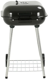 Master Cook 18 in Portable Charcoal Square Grill with Wheels
