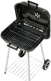 Master Cook 18 in Portable Charcoal Square Grill with Wheels