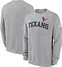 Nike Men's Texans Club Long Sleeve Crewneck