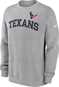 Nike Men's Texans Club Long Sleeve Crewneck