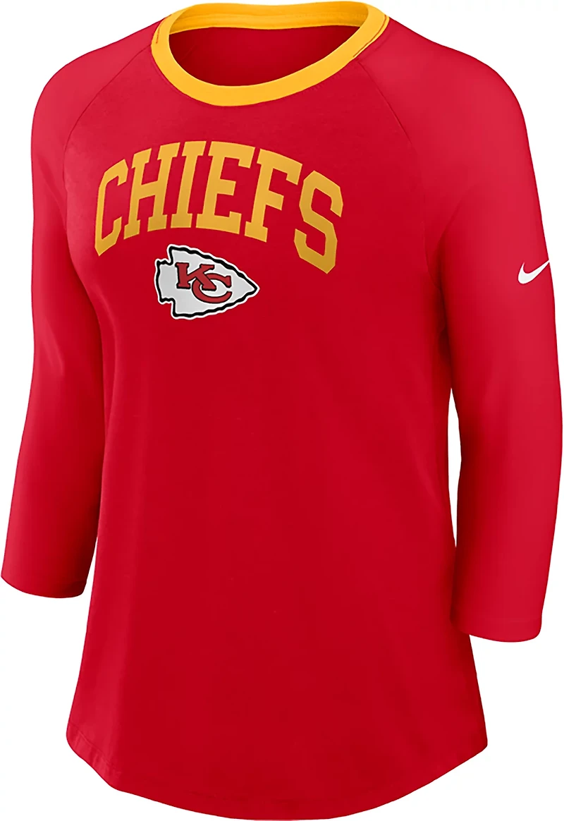 Nike Women's Chiefs Arched 3/4 Sleeve Top