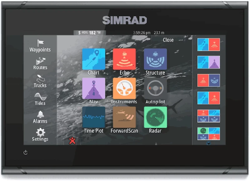 Simrad GO9 XSE GPS with 83/200 Transducer and C-Map Discover Chart