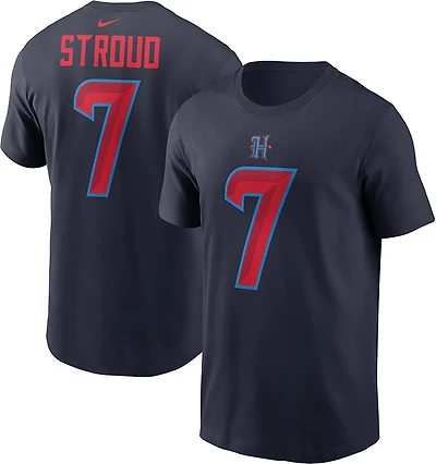 Nike Men's Texans Stroud #7 Name & Number Short Sleeve Tee