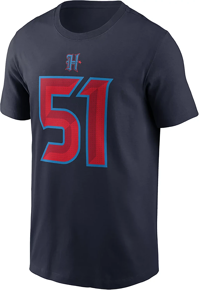 Nike Men's Texans Anderson JR #51 Helmet Logo Name & Number Short Sleeve Tee