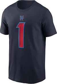 Nike Men's Texans Stefon Diggs #1 Helmet Logo Name & Number Short Sleeve Tee