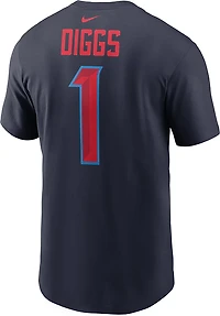 Nike Men's Texans Stefon Diggs #1 Helmet Logo Name & Number Short Sleeve Tee