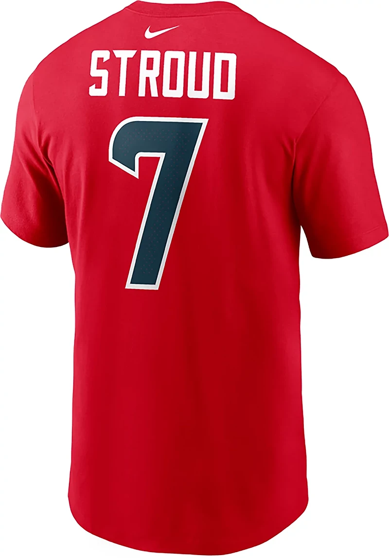 Nike Men's Texans CJ Stroud #7 Name & Number Short Sleeve Tee