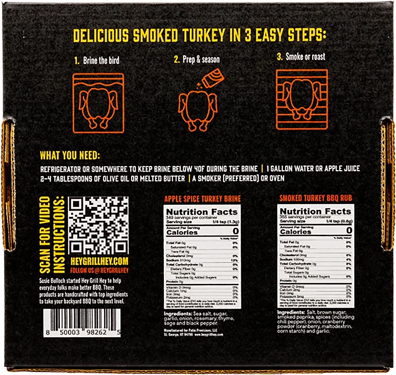 Hey Grill Hey Smoked Turkey Brine & Seasoning Kit