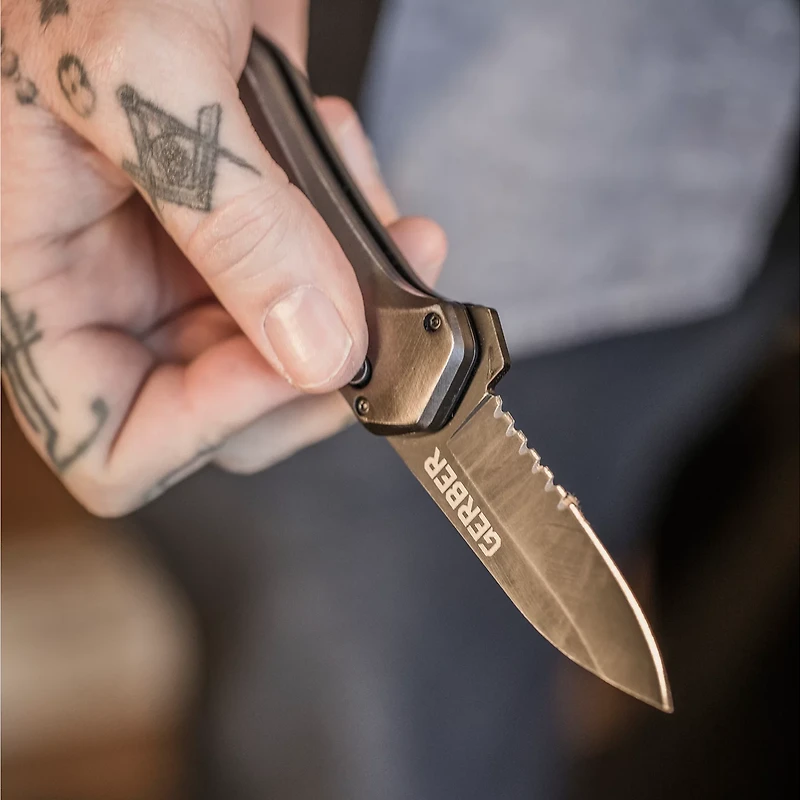 Gerber 2.8 in Highbrow Compact Assisted Opening Drop Point Knife