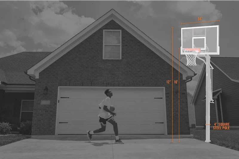 Spalding Accuglide 54 in Inground Acrylic Basketball Hoop