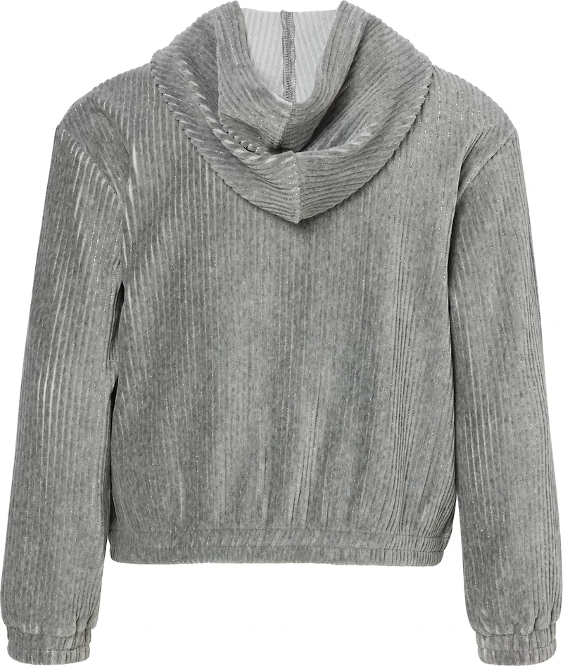 BCG Girls' Lifestyle Velour Long Sleeve 1/4 Hoodie