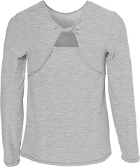 BCG Girls' Training Long Sleeve Twist Keyhole Top