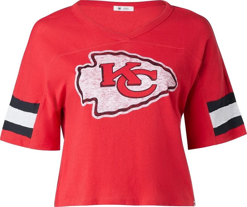 47 Women's Chiefs Double Header Premium Scout Crop T-shirt