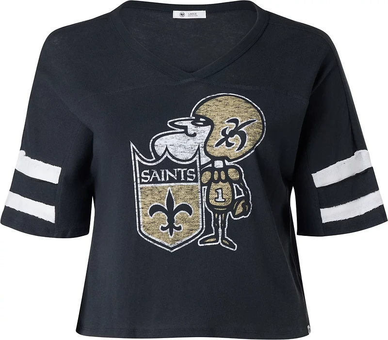 47 Women's Saints Double Header Premium Scout Crop T-shirt