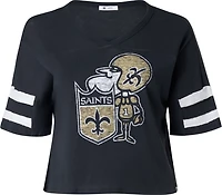 47 Women's Saints Double Header Premium Scout Crop T-shirt