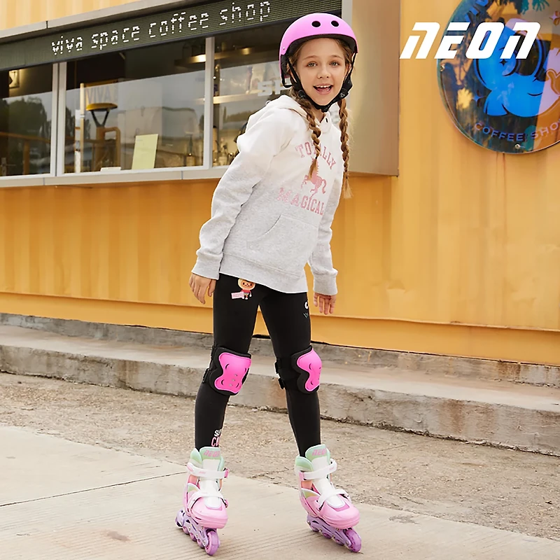 NEON Girls' Combo Inline and Quad Adjustable Light-Up Skates