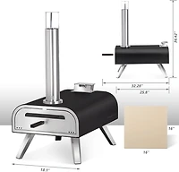 Master Cook Wood Pellet 16 Portable Pizza Oven
