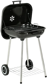 Master Cook 18 in Portable Charcoal Square Grill with Wheels