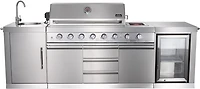 Big Horn 6-Burner Propane Gas Grill Island